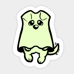 Little Ghost Dog (Won't say Boo) Sticker